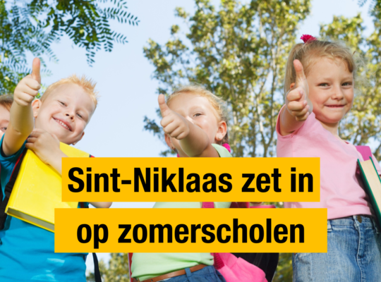 Sint-Niklaas zet in op zomerscholen Zomerscholen Sint-Niklaas